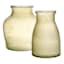 Green Soda with Rusa Mouth Finish Glass Vase, 10.5"