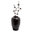 Dark Brown Ceramic Vase, 16.1"