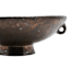 Bronze Ceramic Pedestal Bowl with Handles, 3.9x10.6