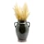 Olive Terra Ceramic Vase with Handles, 11.8"