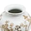 Brown Floral Ceramic Vase, 10"