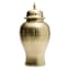 Textured Gold Metal Ginger Jar