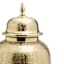 Textured Gold Metal Ginger Jar