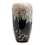 Black & Brown Reactive Glaze Vase, 13"