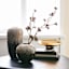 Black & Brown Reactive Glaze Vase, 13"