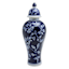 Navy Blue Floral Chinoiserie Ginger Jar, 16"