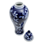 Navy Blue Floral Chinoiserie Ginger Jar, 16"