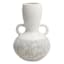 White Textured Ceramic Vase, 11.4"