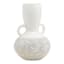 White Textured Ceramic Vase, 11.4"