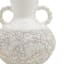 White Textured Ceramic Vase, 11.4"