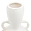 White Textured Ceramic Vase, 11.4"