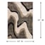 (A280) Sydney Ivory & Tan Multi-Waves Area Rug, 5x8