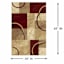 (B645) Superior Burgundy & Tan Geometric Area Rug, 5x7