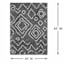 (C167) Dark Grey & Ivory Moroccan Style Shag Area Rug, 5x7