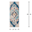 (D493) Floransa Blue Medallion Runner, 2x7