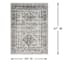 (D507) Monte Carlo Grey Medallion Border Area Rug, 5x7