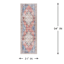 (B783) Found & Fable Amelie Multi Medallion Washable Runner, 2x7