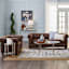 Providence Chesterfield Brown Faux Leather Tufted Accent Chair