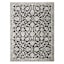 (B845) Providence Tiffany Grey Floral Area Rug, 5x7