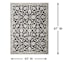 (B845) Providence Tiffany Grey Floral Area Rug, 5x7