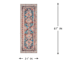 (B859) Colin Red & Blue Multi Medallion Washable Runner, 2x7