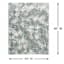 (A524) Found & Fable Sofia Green & Silver Area Rug, 5x8