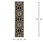 (D623) Sutton Grey Medallion Runner, 2x7