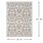 Beige Flower Plastic Outdoor Area Rug, 5x7