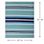 Light Blue Striped Plastic Outdoor Rug, 5x7