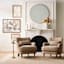 Gold Metal Gallery Round Wall Mirror, 42"