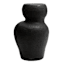 Large Black Terracotta Vase, 5.9x11