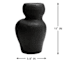 Large Black Terracotta Vase, 5.9x11