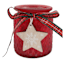 Homespun Red Metallic Glass Candle Holder, 3x3.5