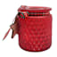 Homespun Red Metallic Glass Candle Holder, 3x3.5