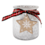 Homespun Red Metallic Glass Candle Holder, 3x3.5
