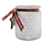 Homespun Red Metallic Glass Candle Holder, 3x3.5