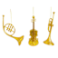 Gilded Evergreen Musical Instruments