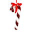 Peppermint Swirl Glitter Candy Cane Ornament, 3x10
