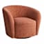 Chloe Swivel Accent Chair, Terracotta