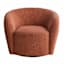 Chloe Swivel Accent Chair, Terracotta