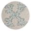 Floral Mother of Pearl & Capiz Accent Table, White