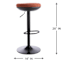 Blakely Adjustable Swivel Barstool, Rust