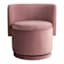Swivel Chair with Storage Ottoman, Pink
