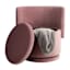 Swivel Chair with Storage Ottoman, Pink