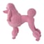 Flocked Pink Poodle, 10"