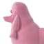 Flocked Pink Poodle, 10"