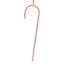Peppermint Swirl Candy Cane Ornament, 4x16