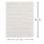 (C178) Parma Ivory Shag Area Rug, 5x7