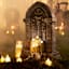 LED Melted Candle Tombstone, 22.2"