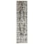 (D393) Grey & White Antique Medallion Runner, 2x7